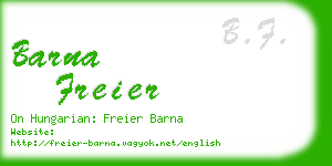 barna freier business card